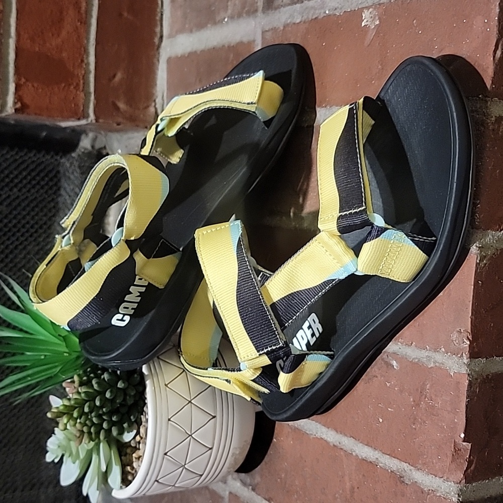 NEW | MATCH Camper Yellow and Black Dad Sandals